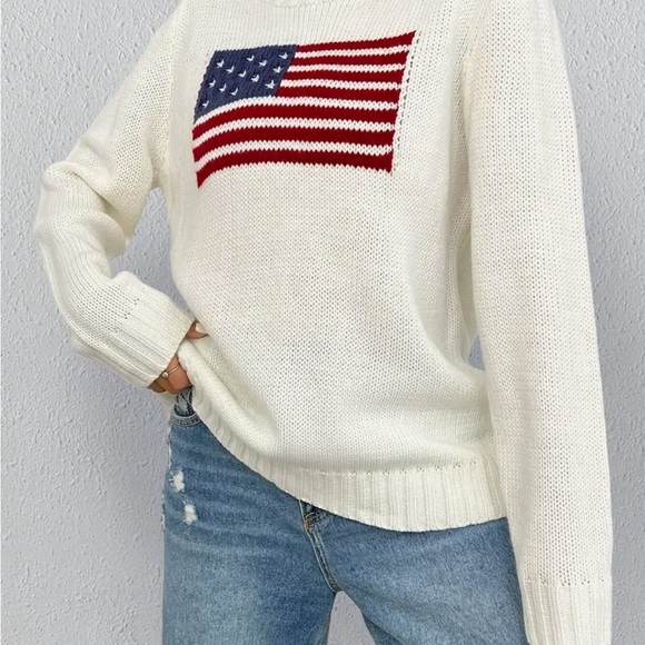 Size small American Flag Sweater-TikTok Viral - Picture 2 of 2